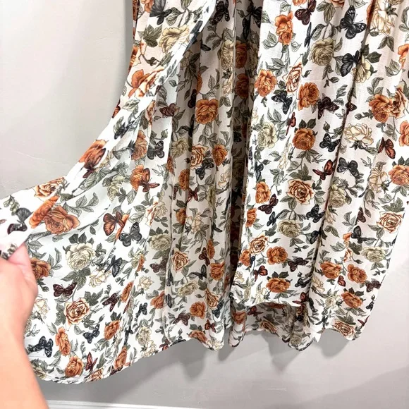 Torrid Sleeveless Floral Butterfly Open Front Top Dress - Picture 7 of 16